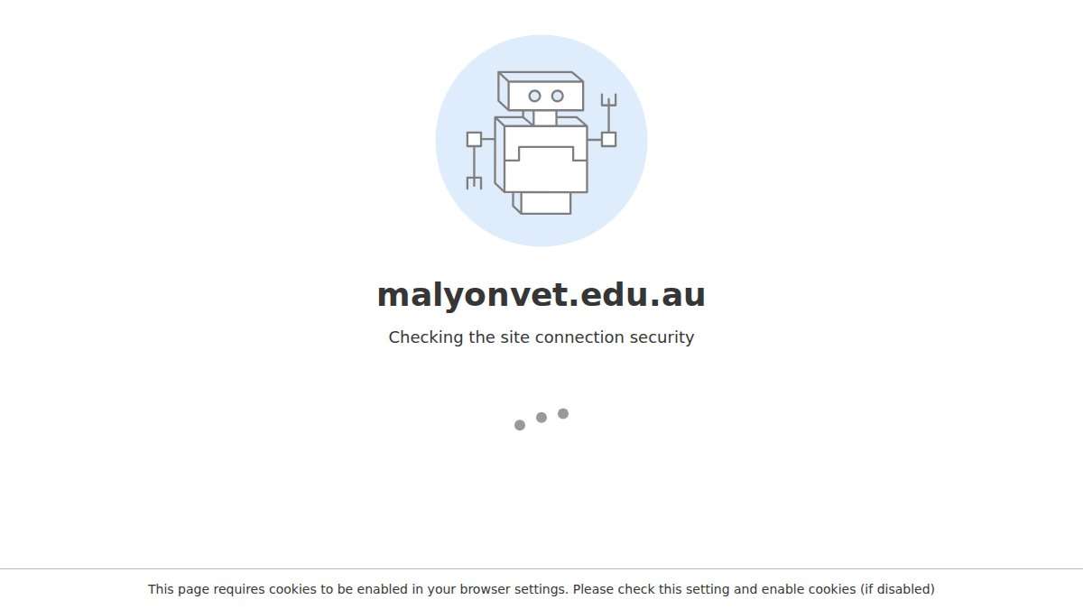 Screenshot of malyonvet.edu.au interface
